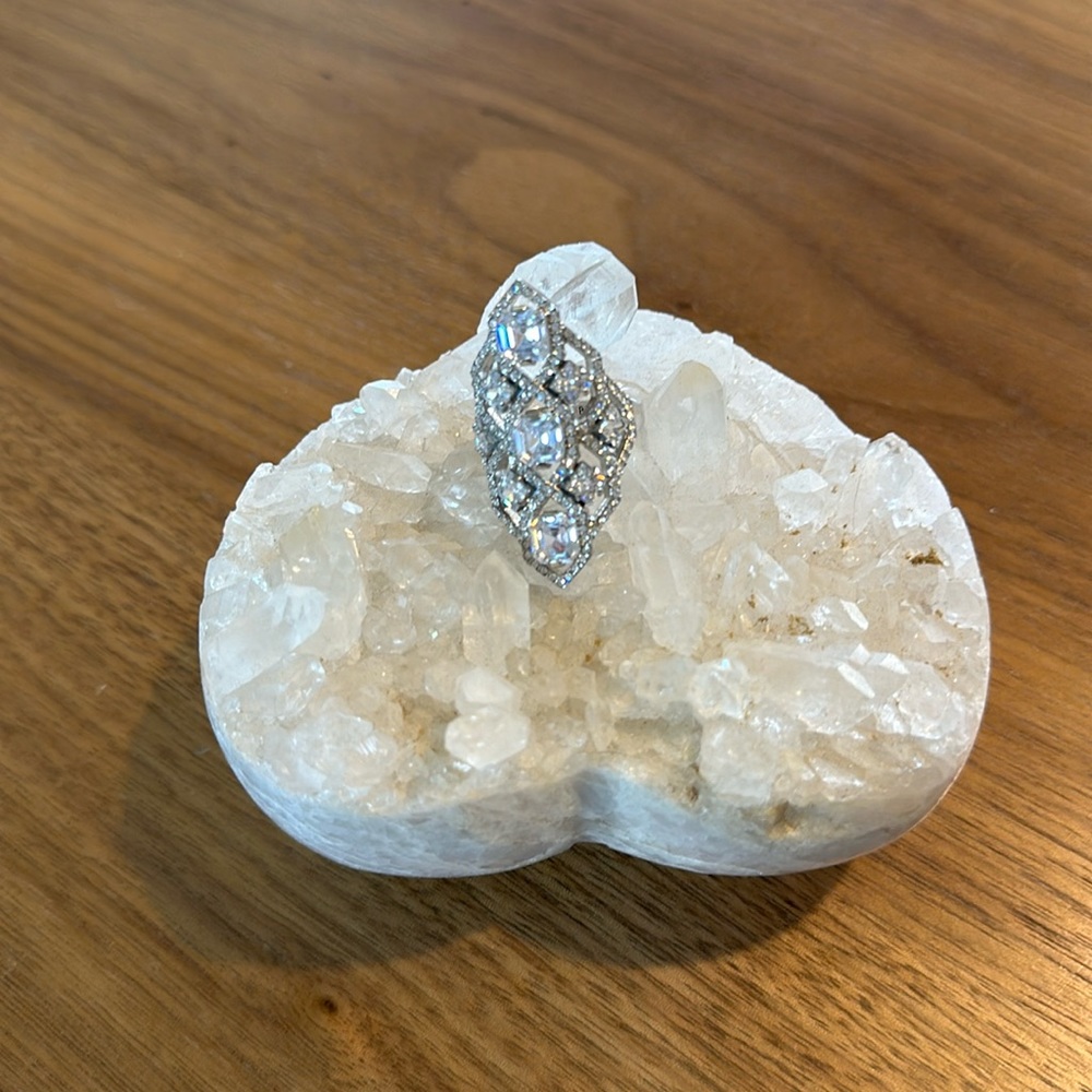 Size 9 Swarovski crystal ring.